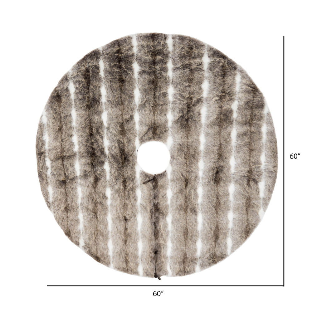 Vickerman Decorative 60" Snow Mink Collection Christmas Tree Skirt