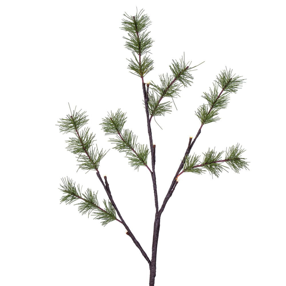 Vickerman 4' Green Mini Pine Twig Tree Warm White 3mm Wide Angle LED lights.