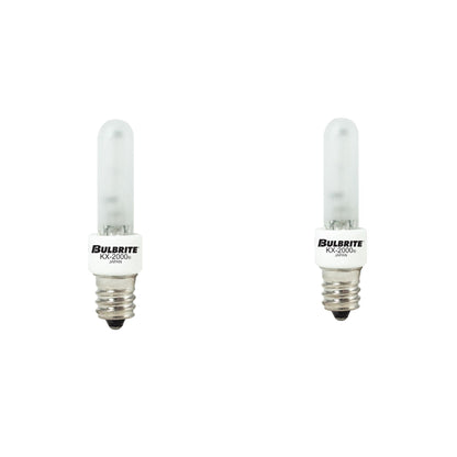 BULBRITE KRYPTON/XENON T3 MINI-CANDELABRA SCREW (E11) 20W DIMMABLE LIGHT BULB 2700K/WARM WHITE 2PK (473121)