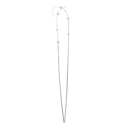 Vickerman Natural Botanicals 40" Brown Coco with Natural Dried Sola Zinnia- 24 sticks/polybag.