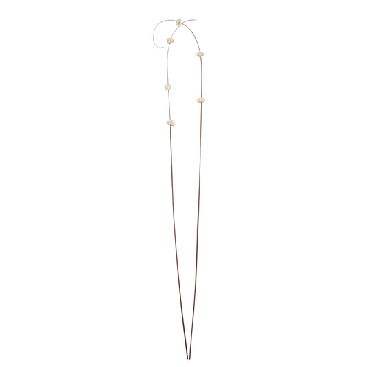 Vickerman Natural Botanicals 40" Brown Coco with Natural Dried Sola Zinnia- 24 sticks/polybag.