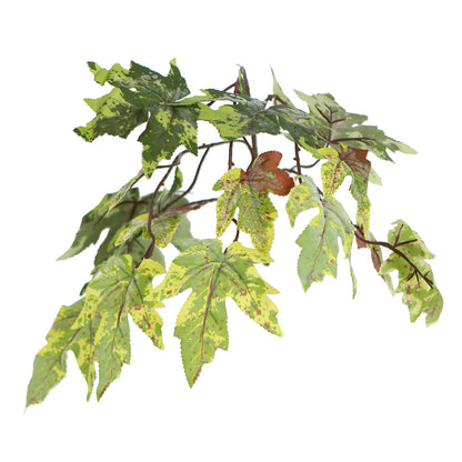 Vickerman 6' Artificial Frosted Maple Tree Gray Round Plastic Container.