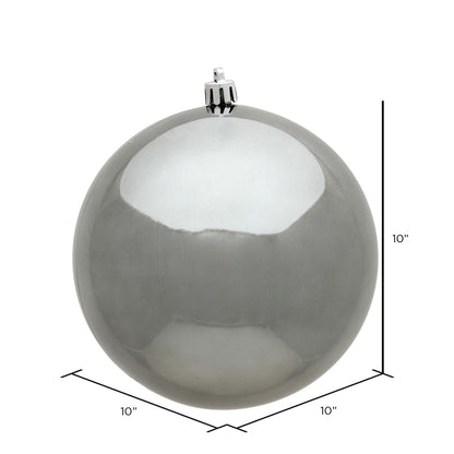 Vickerman 10" Pewter Shiny Ball Ornament