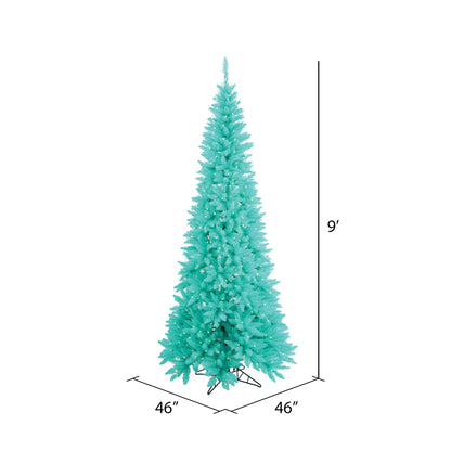 Vickerman 9' Aqua Fir Slim Artificial Christmas Tree Aqua Dura-lit LED Lights