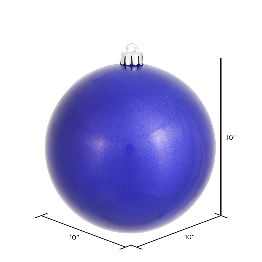 Vickerman 10" Cobalt Blue Candy Ball Ornament