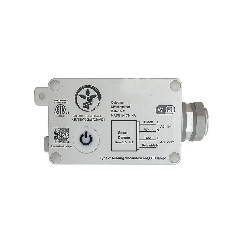 Westgate Wg Smart Lighting Control Module 1000W 0-10V Wifi IP65, Outdoor Lighting, White Finish