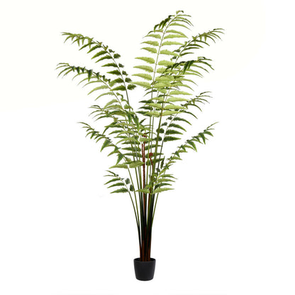Vickerman 7' Artificial Potted Leather Fern.