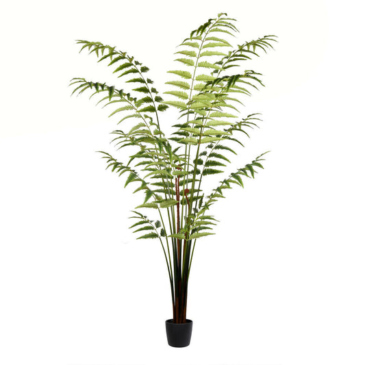 Vickerman 7' Artificial Potted Leather Fern.