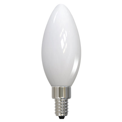 Bulbrite 4 Watt Dimmable Milky Finish B11 Candelabra (E12) LED Light Bulb - 300 LUMENS, 2700K