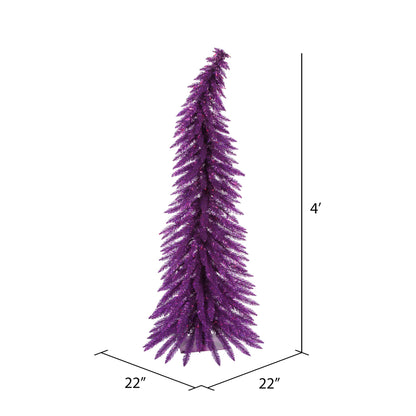 Vickerman 4' Purple Whimsical Artificial Christmas Tree Purple Dura-lit LED Lights