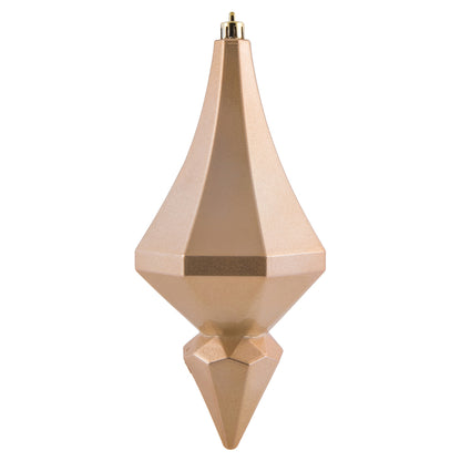 Vickerman 8" Café Latte Candy Finish Diamond Finial Ornament Pack of 2