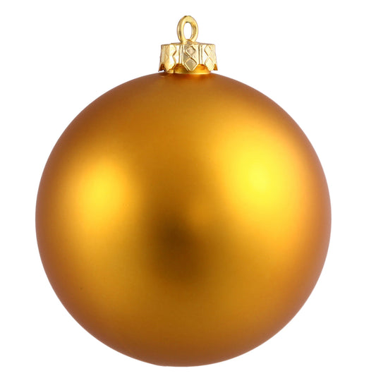 Vickerman 4.75" Antique Gold Matte Ball Ornament 4 per Bag