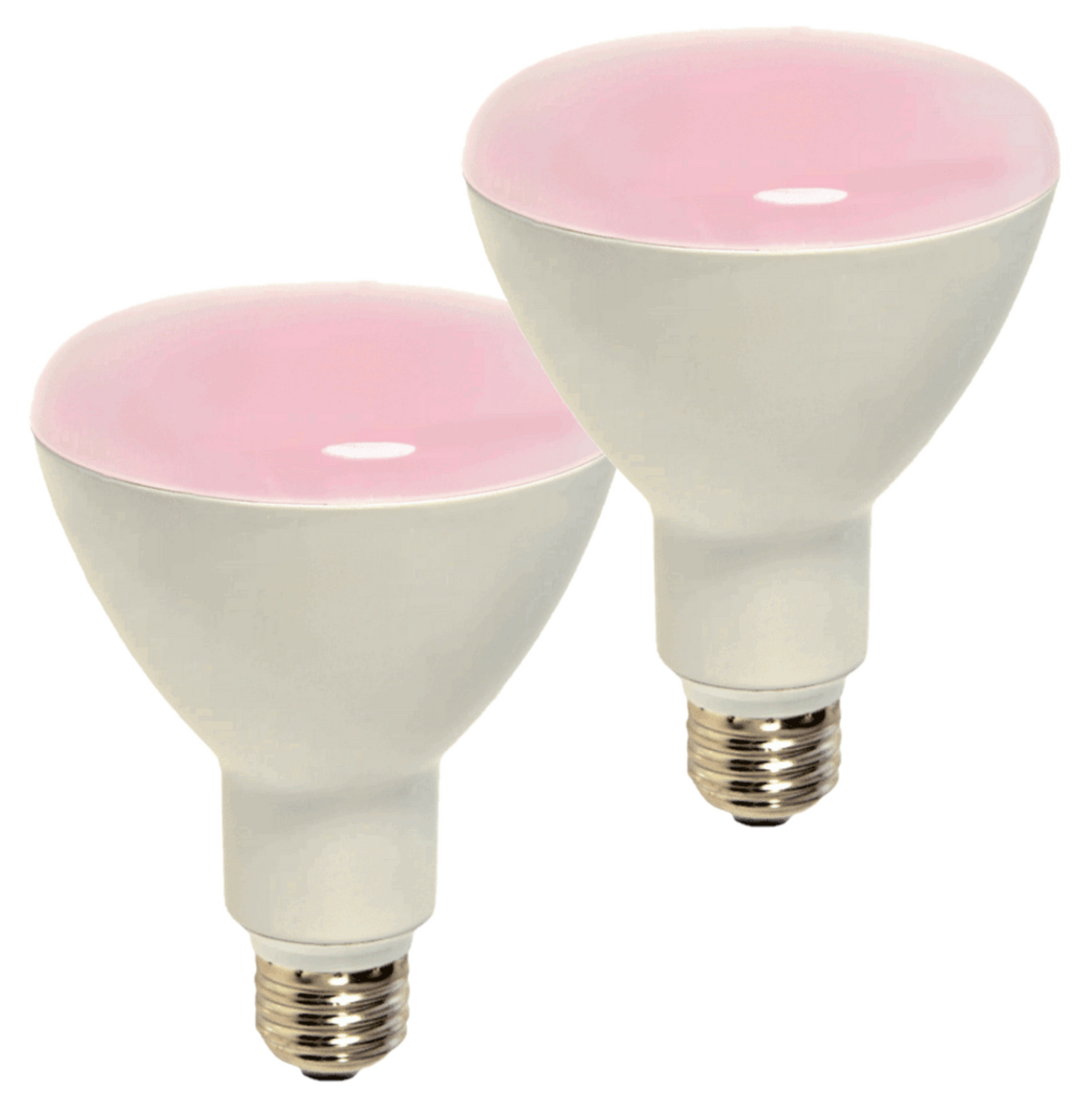 Damar BR30 LED Flood Light Bulb 13W 250 Lumen E26 Medium Base for Interior Home Decor Kitchen Recessed Can Light Bulbs 120V 120° Beam Angle White Finish Burns Intense Pink When Lit Pack of 2
