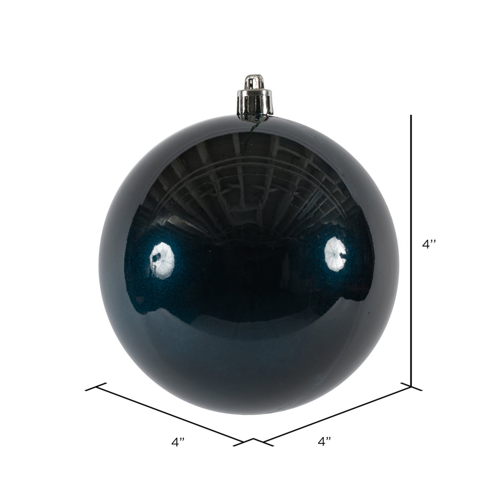Vickerman 4" Midnight Blue Candy Ball Ornament 6 per Bag