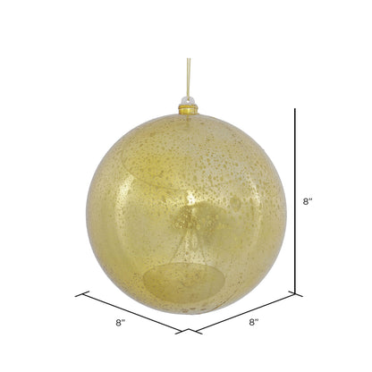 Vickerman 8" Gold Shiny Mercury Ball Ornament