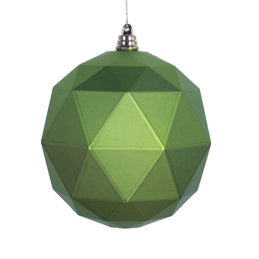 Vickerman 8" Lime Matte Geometric Ball Ornament