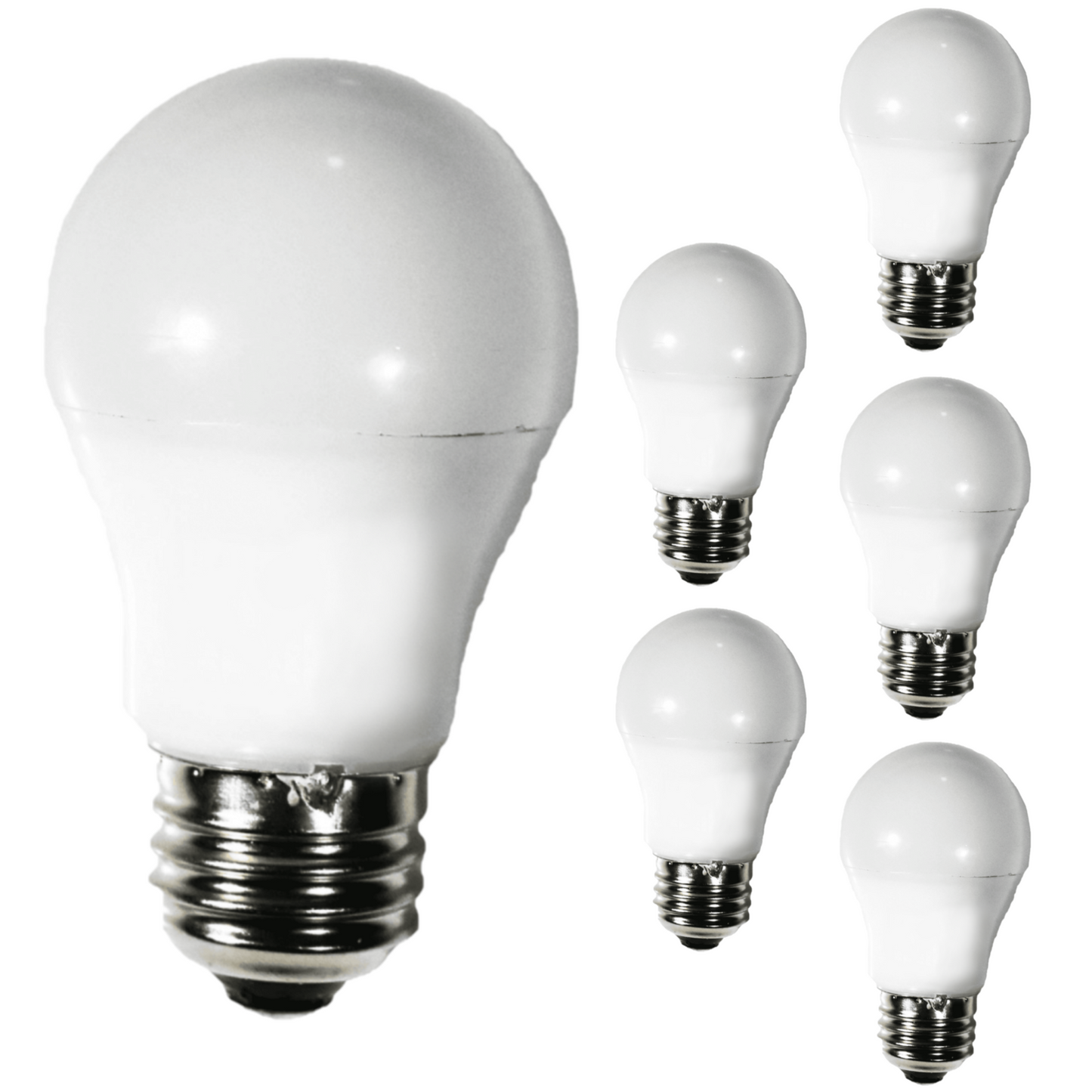 Damar A15 LED Blue Light Bulb 5W 80 Lumen E26 Medium Screw Base for Party Decoration Holiday Lighting Small Light Bulb 120V White Finish Turns Blue When Lit Pack of 6