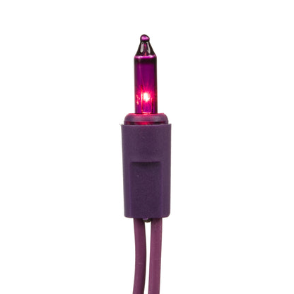 Vickerman 50 LED Mauve Dura-Lit Light on Mauve Wire, 37' Christmas Light Strand
