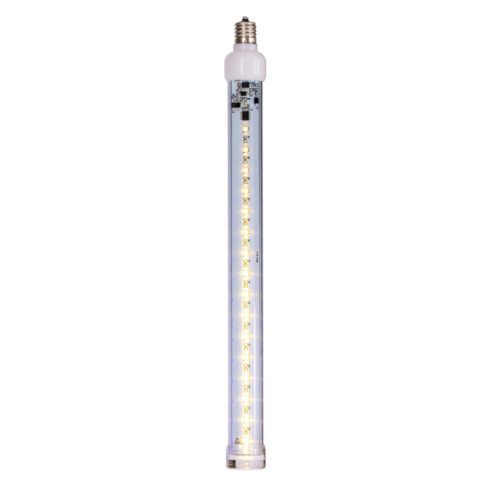 Vickerman 5 Pack of 12" Warm White LED SnowFall Tube Bulb C9-E17 Nickel Base.