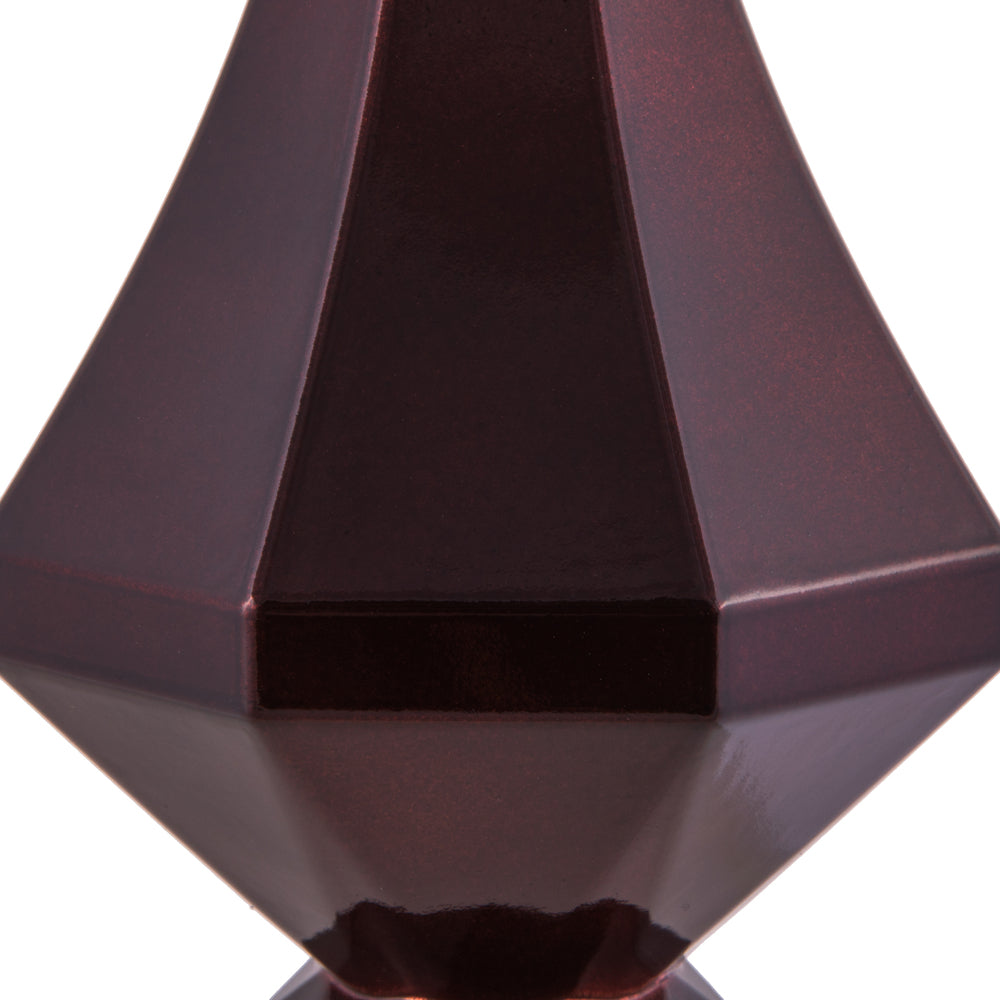 Vickerman 8" Burgundy Candy Finish Diamond Finial Ornament Pack of 2