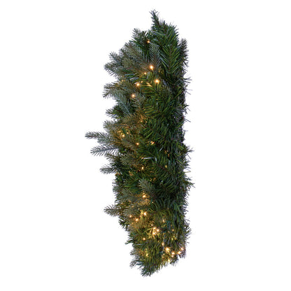 Vickerman 36" Douglas Fir Artificial Pre-Lit Wreath Warm White 3mm Low Voltage LED Wide Angle Lights.