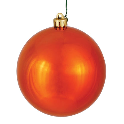 Vickerman 2.4" Burnished Orange Shiny Ball Ornament 60 per Box