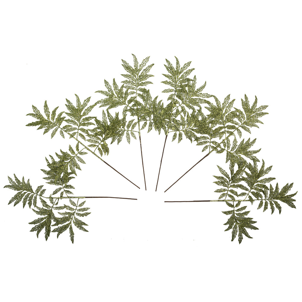 Vickerman 22" Lime Glitter Sumac Artificial Christmas Spray. Includes 6 sprays per pack.