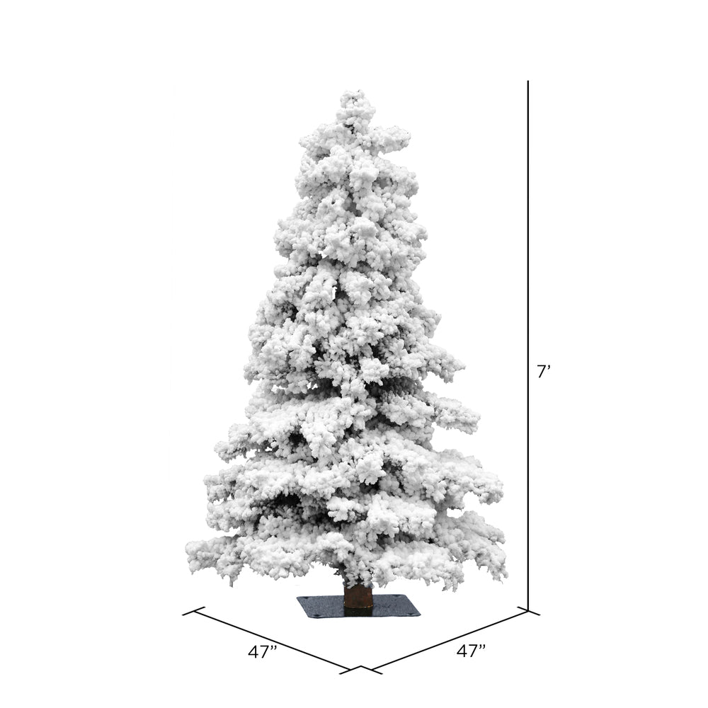 Vickerman 7' Flocked Spruce Artificial Christmas Tree Unlit