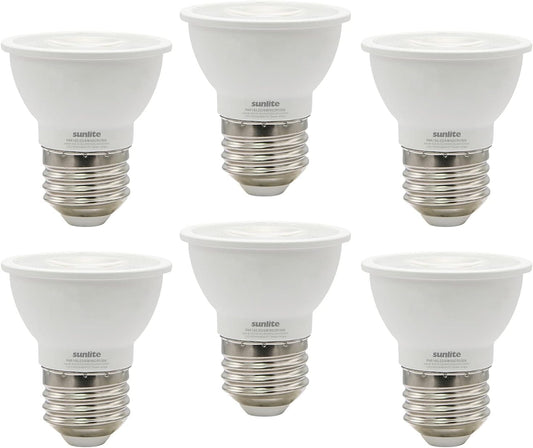 LED PAR16 Short Neck Recessed Flood Light Bulb 6-Watt, (50W Halogen Replacement), 500 Lumens, Medium E26 Base, Dimmable, 90 CRI, ETL Listed, Title 20 Compliant, 3000K Warm White - Pack of 6