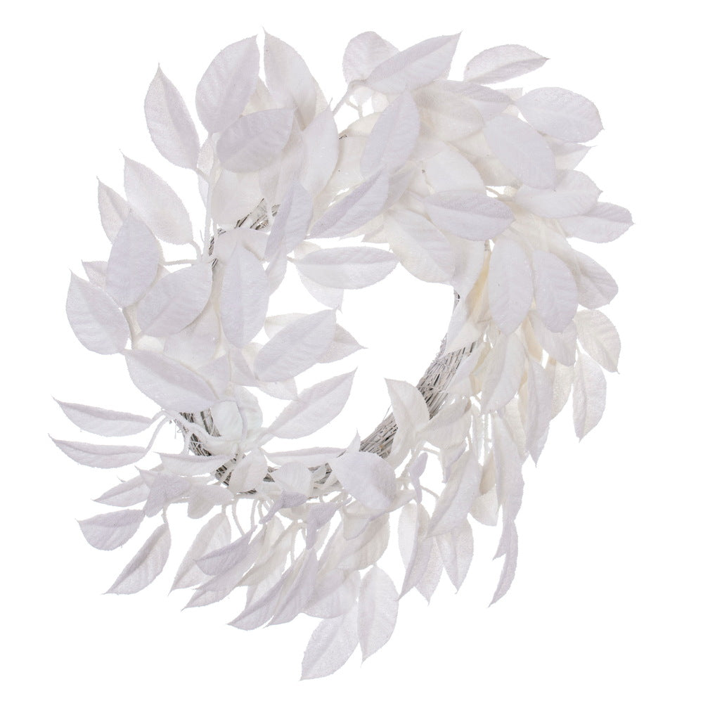 Vickerman 24" White Artificial Gardenia Snowy Wreath.