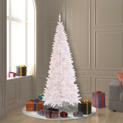 Vickerman 6.5' White Fir Slim Artificial Christmas Tree Warm White Dura-lit LED Lights