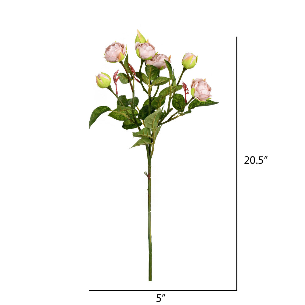 Vickerman 20.5'' Artificial Tea Rose Spray. Includes 3 sprays per pack.
