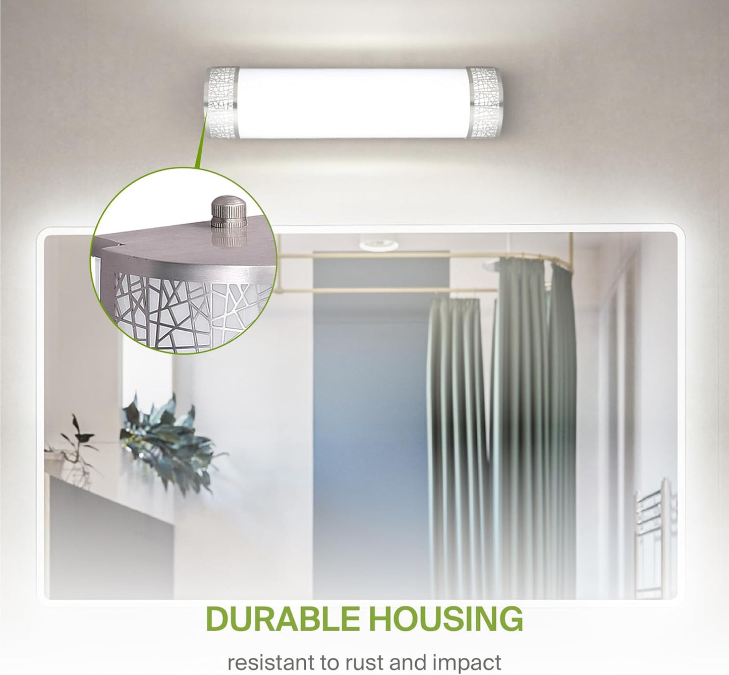 ASD Lighting LED Vanity Linear Loft 18" 20W 120V CCT Selectable 2700/3000/3500/4000/5000K Dimmable Brushed Nickel ETL