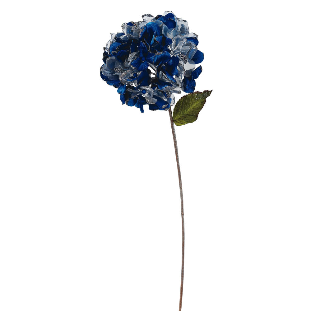 Vickerman 29" Blue Velvet Hydrangea Artificial Christmas Pick