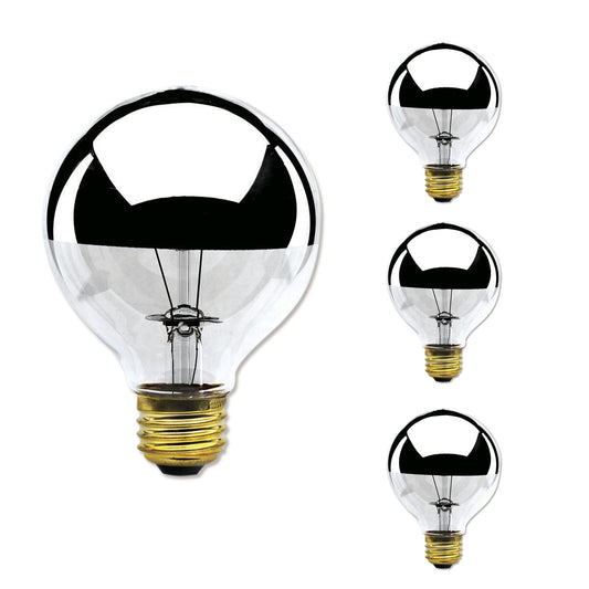 BULBRITE INCANDESCENT G25 MEDIUM SCREW (E26) 40W DIMMABLE LIGHT BULB 2700K/WARM WHITE HALF MIRROR 6PK (712334)