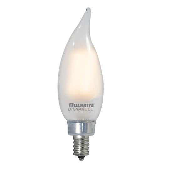 Bulbrite LED Filament CA10 Dimmable Candelabra Screw Base (E12) Light ...