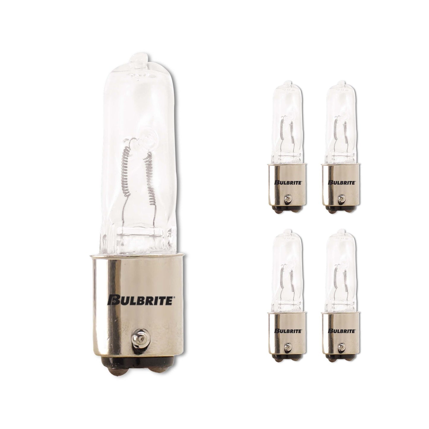 BULBRITE HALOGEN T4 DOUBLE-CONTACT BAYONET (BA15d) 100W DIMMABLE LIGHT BULB 2900K/SOFT WHITE 5PK (613101)