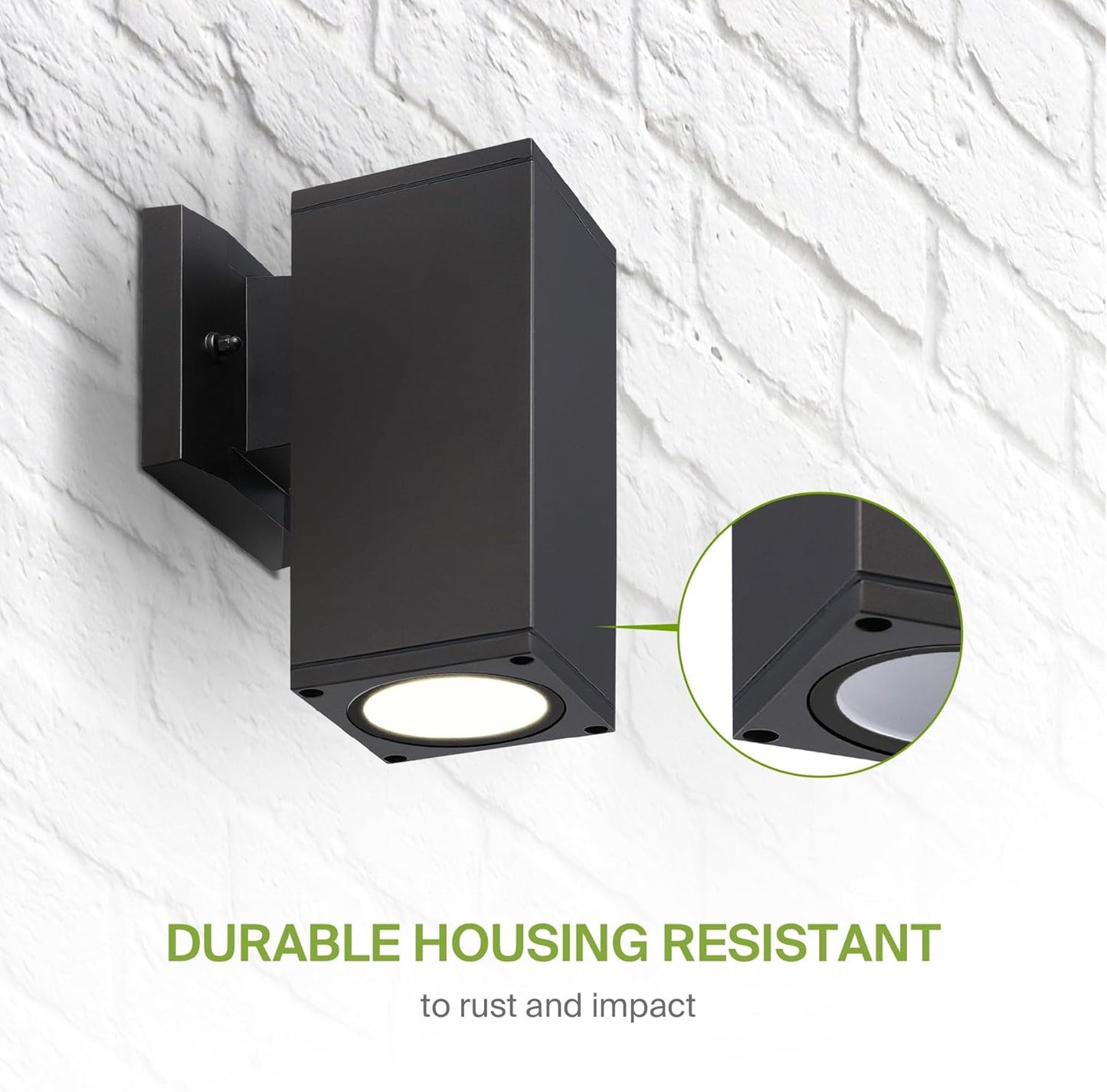 ASD Lighting LED Square Outdoor Wall Cylinder 9W CCT Selectable 3000/4000/5000K Dimmable Oil Rubbed Bronze ETL