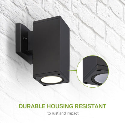 ASD Lighting LED Square Outdoor Wall Cylinder 9W CCT Selectable 3000/4000/5000K Dimmable Oil Rubbed Bronze ETL