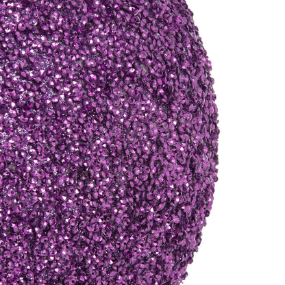 Vickerman 8" Lavender Beaded Ball Ornament 2 per Bag