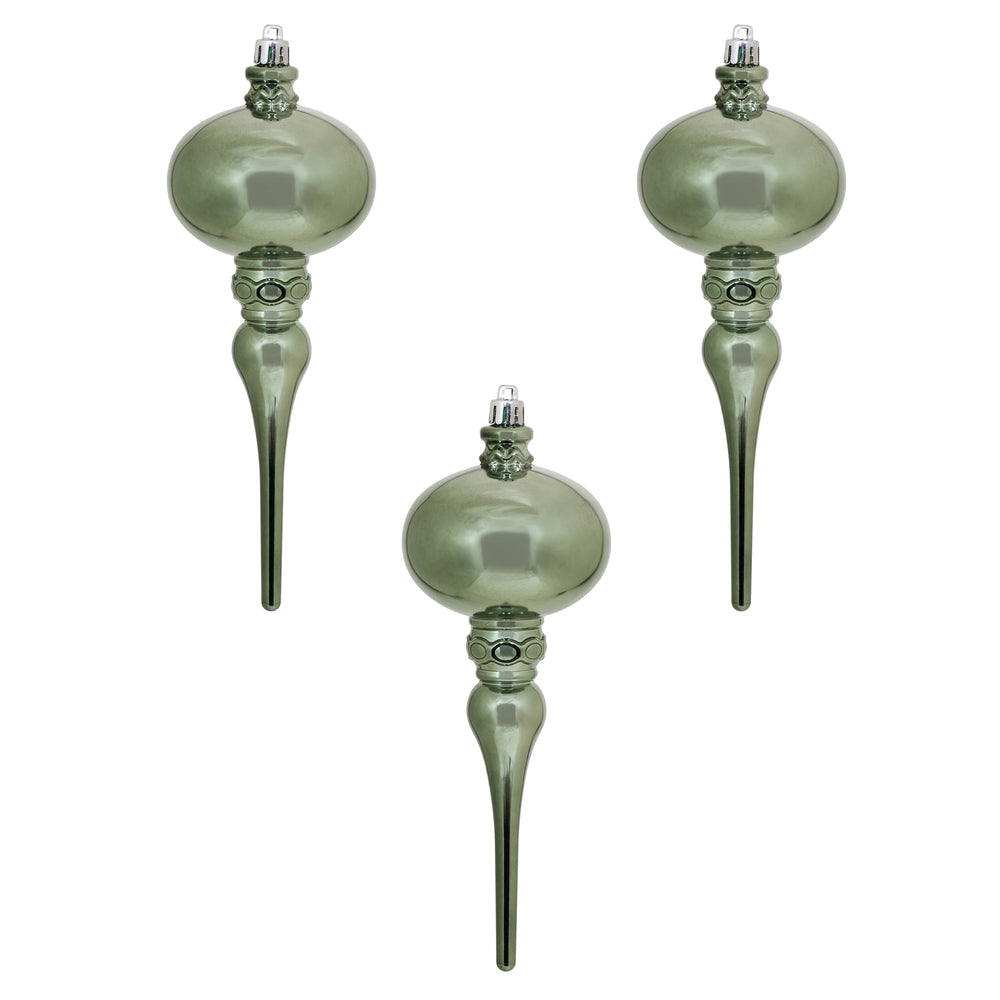 Vickerman 8" x 2.75" Wrought Iron Shiny Finial 3Bg