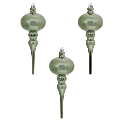 Vickerman 8" x 2.75" Wrought Iron Shiny Finial 3Bg