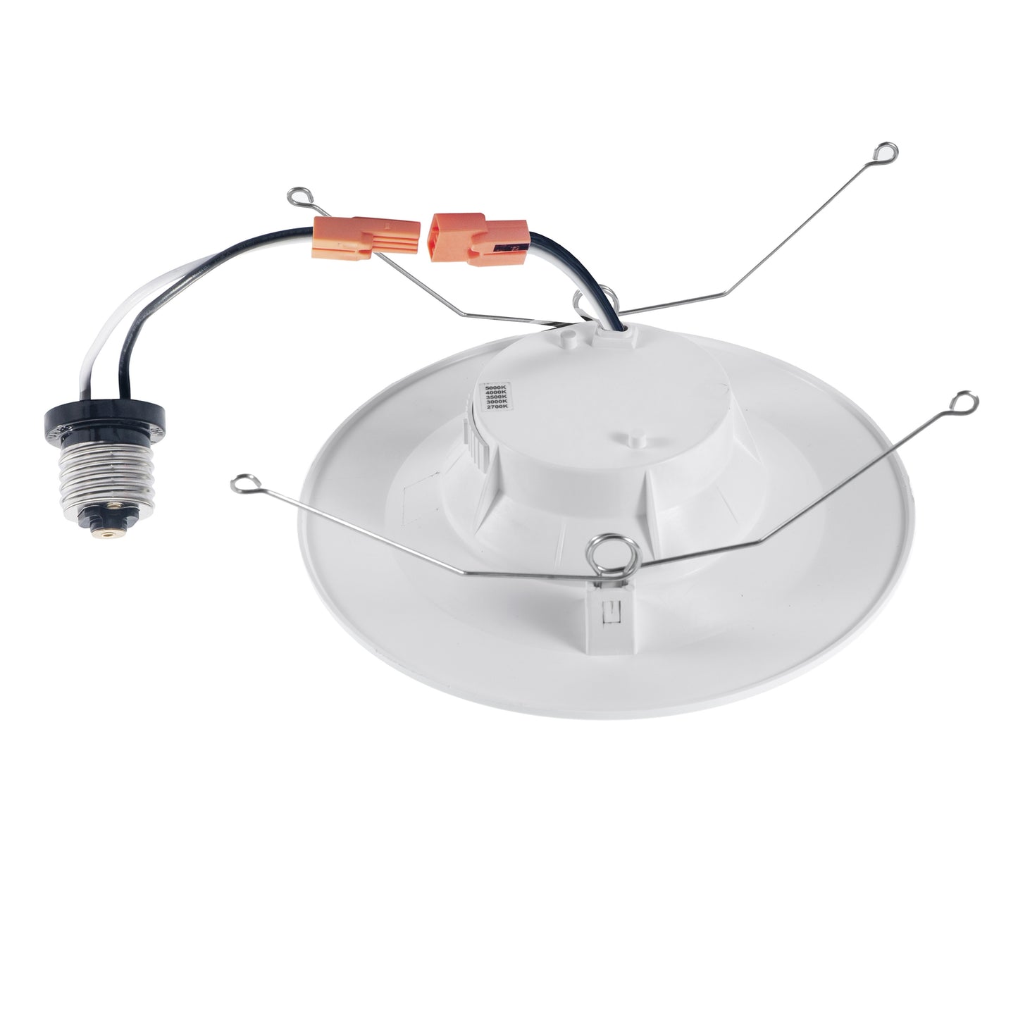ASD Lighting LED Round Downlight Retrofit Kit 5'' and 6" 12W 120V CCT Selectable 2700/3000/3500/4000/5000K Dimmable PC, Baffle Trim, White UL 6pack