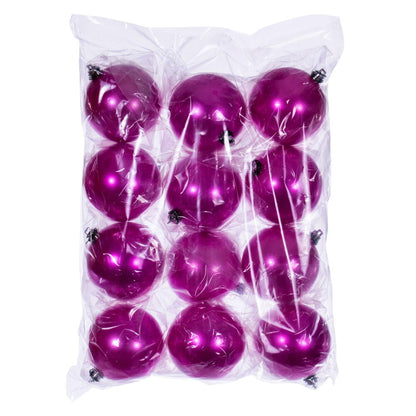 Vickerman 3" Hot Pink Candy Ball Ornament 12 per bag.