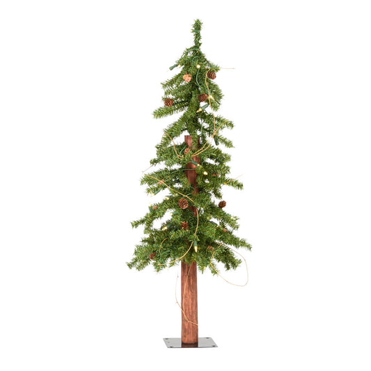 Vickerman 3' Alpine Artificial Christmas Tree Warm White Dura-lit LED Lights