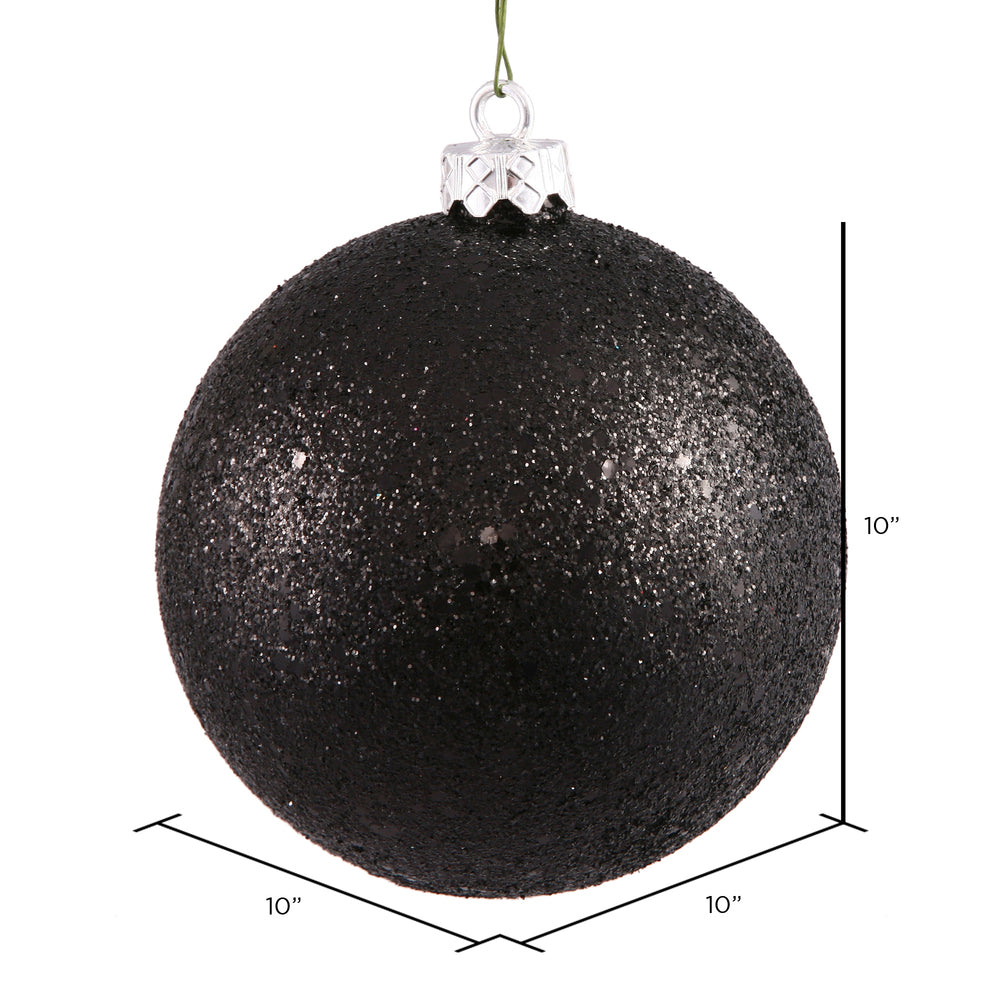 Vickerman 10" Black Sequin Ball Ornament