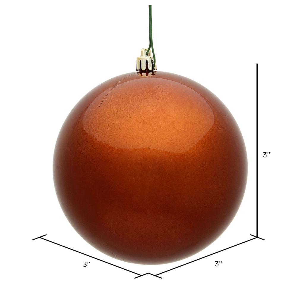 Vickerman 3" Copper Candy Ball Ornament 12 per Bag