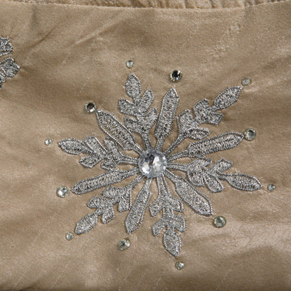 Vickerman 52" Champagne Snowflake Christmas Tree Skirt