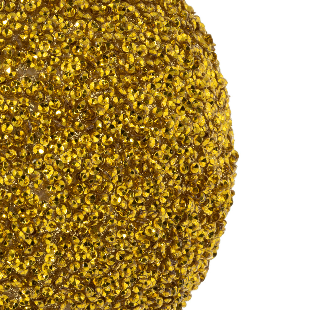 Vickerman 4.75" Gold Beaded Ball Ornament 6 per Bag