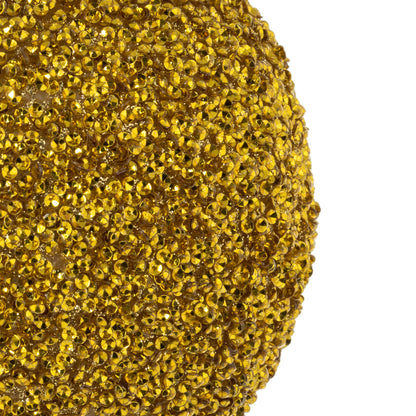 Vickerman 4.75" Gold Beaded Ball Ornament 6 per Bag